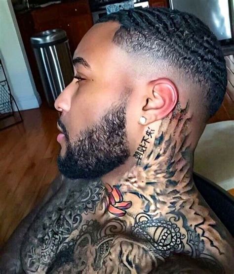 neck tattoos black male|full neck tattoos for men.